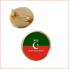 PTI badge, coat pin, 25mm, golden colour