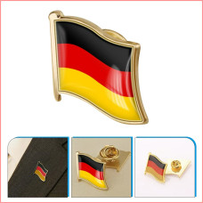 German flag lapel pin, butterfly clutch