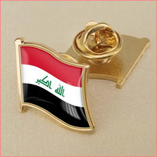 Iraq flag, lapel pin, coat badge