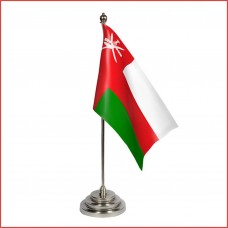 Oman table flag, printed, stainless steel, executive office