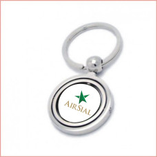 Airsial keychain metal, rotation 360 degree, double sided