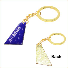Airblue Tail Keychain, golden, one side