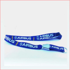 Airbus A320 lanyard, blue with metal buckle, logo engraved on buckle