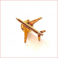 Airplane Lapel Pin,B777, Golden, 25mm