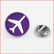 Coat pin airplane, purple colour
