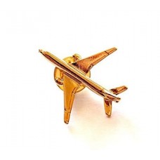 Airplane Lapel Pin,B777, Golden, 1 inch