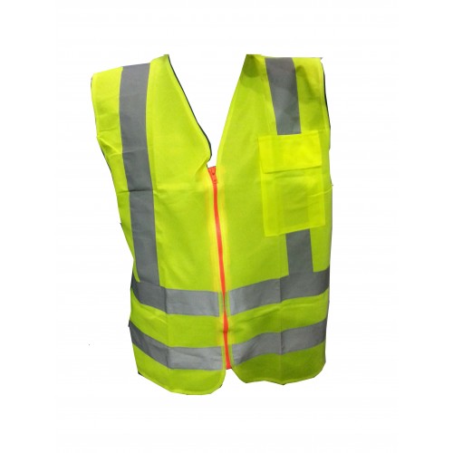 zip Airbus Safety Reflector Jacket front pocket 