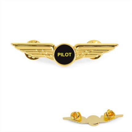 pilot wing, golden colour, 6cm wide