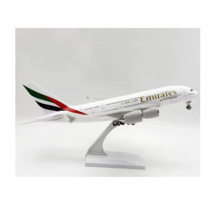 Emirates A380 model, 30cm, resin material with stand and wheel