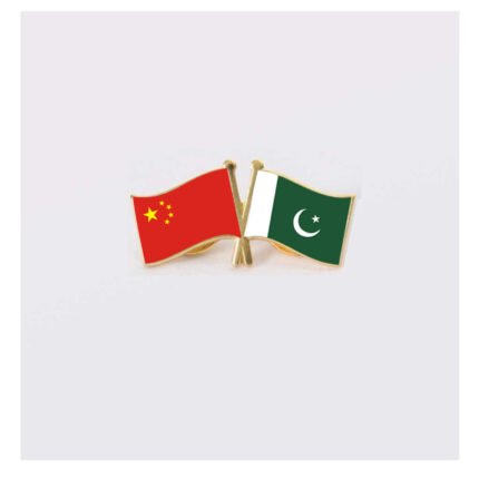 China Pakistan dual flag, lapel pin, badge