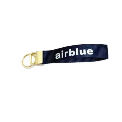Airblue luggage tag, keychain, blue colour, double sided