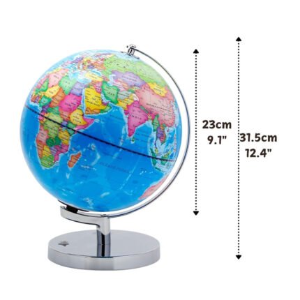 Globe blue, acrylic, home and office decoration, 20cm