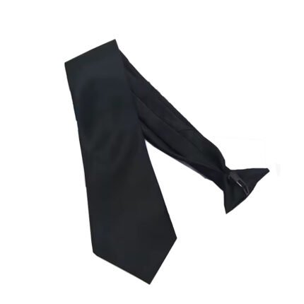 Solid Black Tie Clip on Neck Ties for men