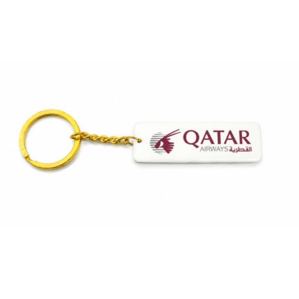 Qatar Airways keychain, golden chain