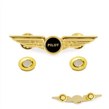 Pilot Wing, blank, 80mm width, golden colour, magnet holder